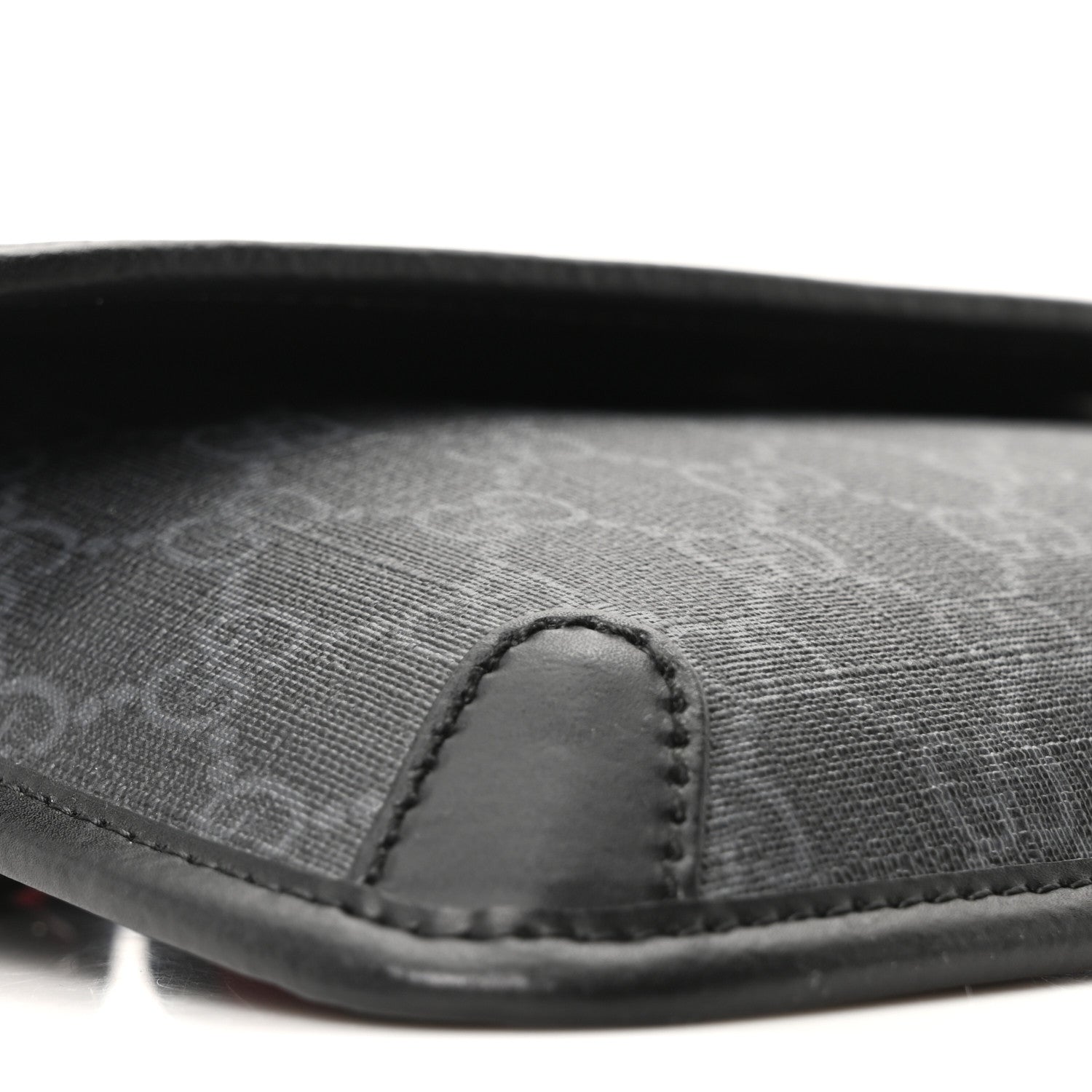 Gucci GG Supreme Monogram Web Slim Belt Bag Black Grey 9 of 11