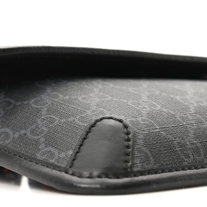 Gucci GG Supreme Monogram Web Slim Belt Bag Black Grey 9 of 11