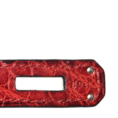 Hermes Matte Alligator Birkin 30 Rouge H 7 of 9
