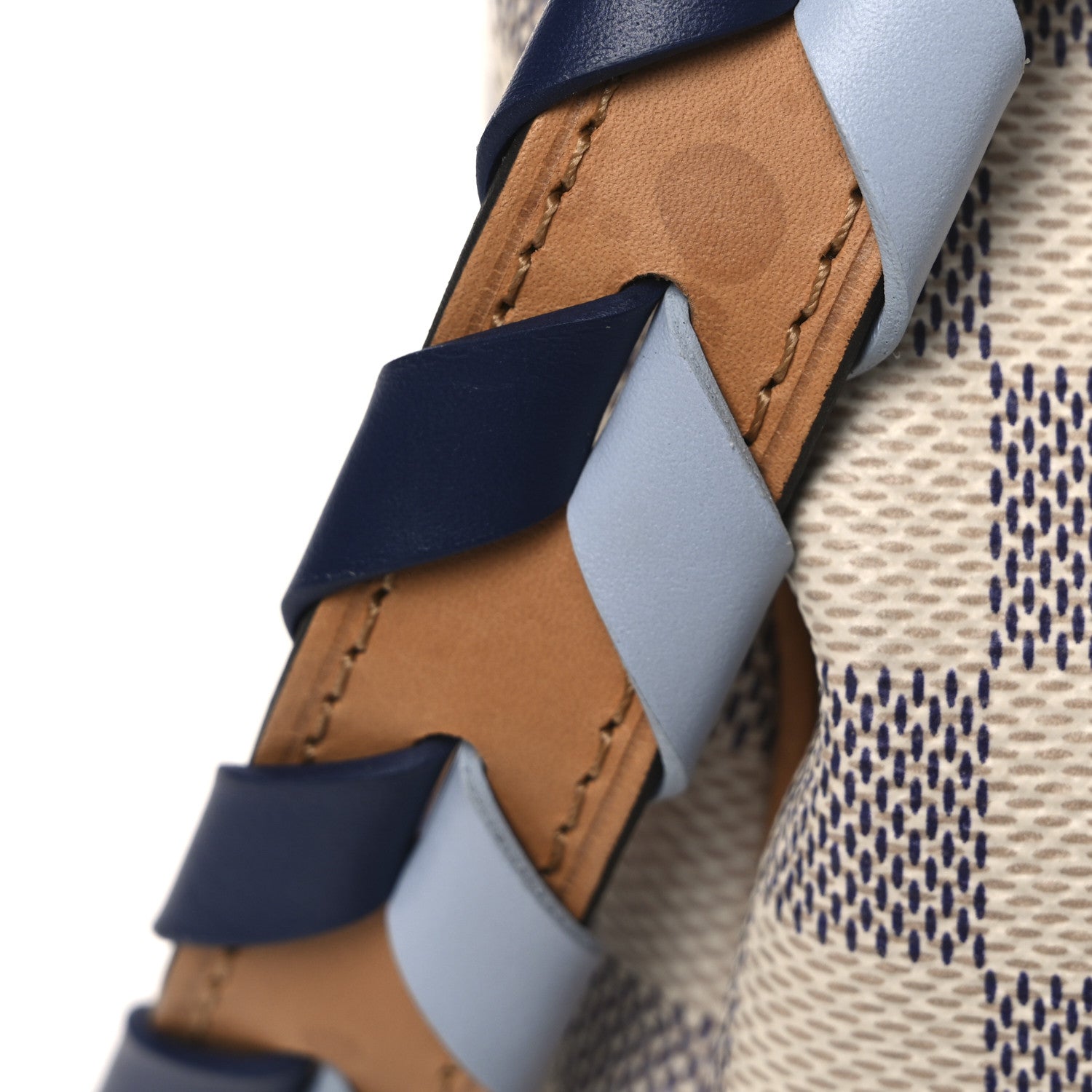 Louis Vuitton Damier Azur Braided Speedy Bandouliere 30 Blue 9 of 11
