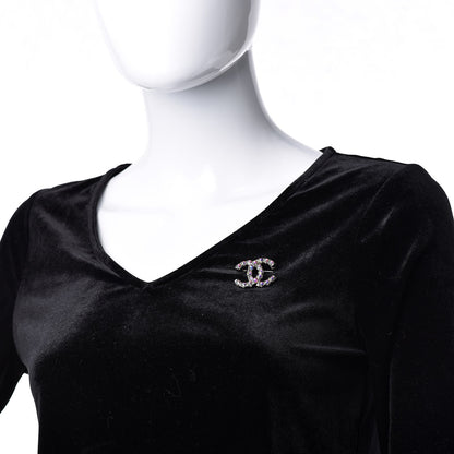 Chanel Ruthenium Crystal CC Brooch Iridescent 2 of 5