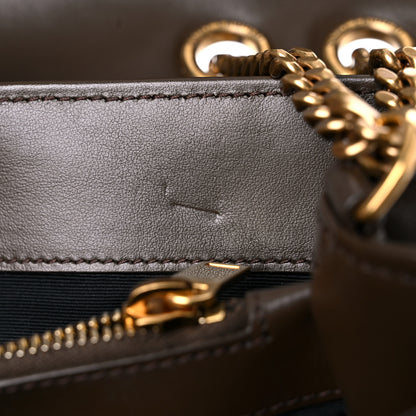 Saint Laurent Calfskin Y Quilted Monogram Medium Loulou Chain Satchel Soil Brown 11 of 15