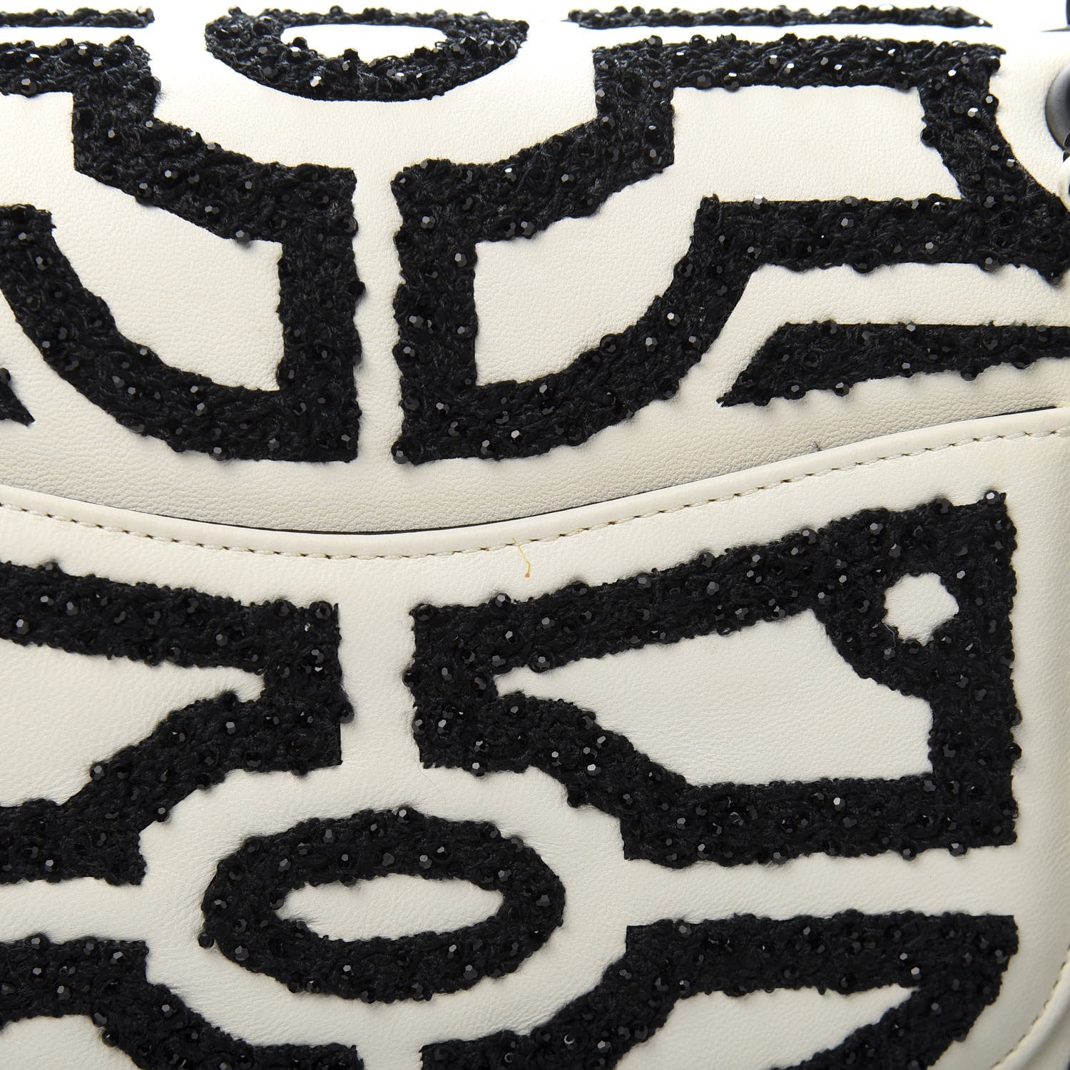 Chanel Lambskin Crystal Embroidered Medium Garden Of Versailles Double Flap Black White 15 of 17