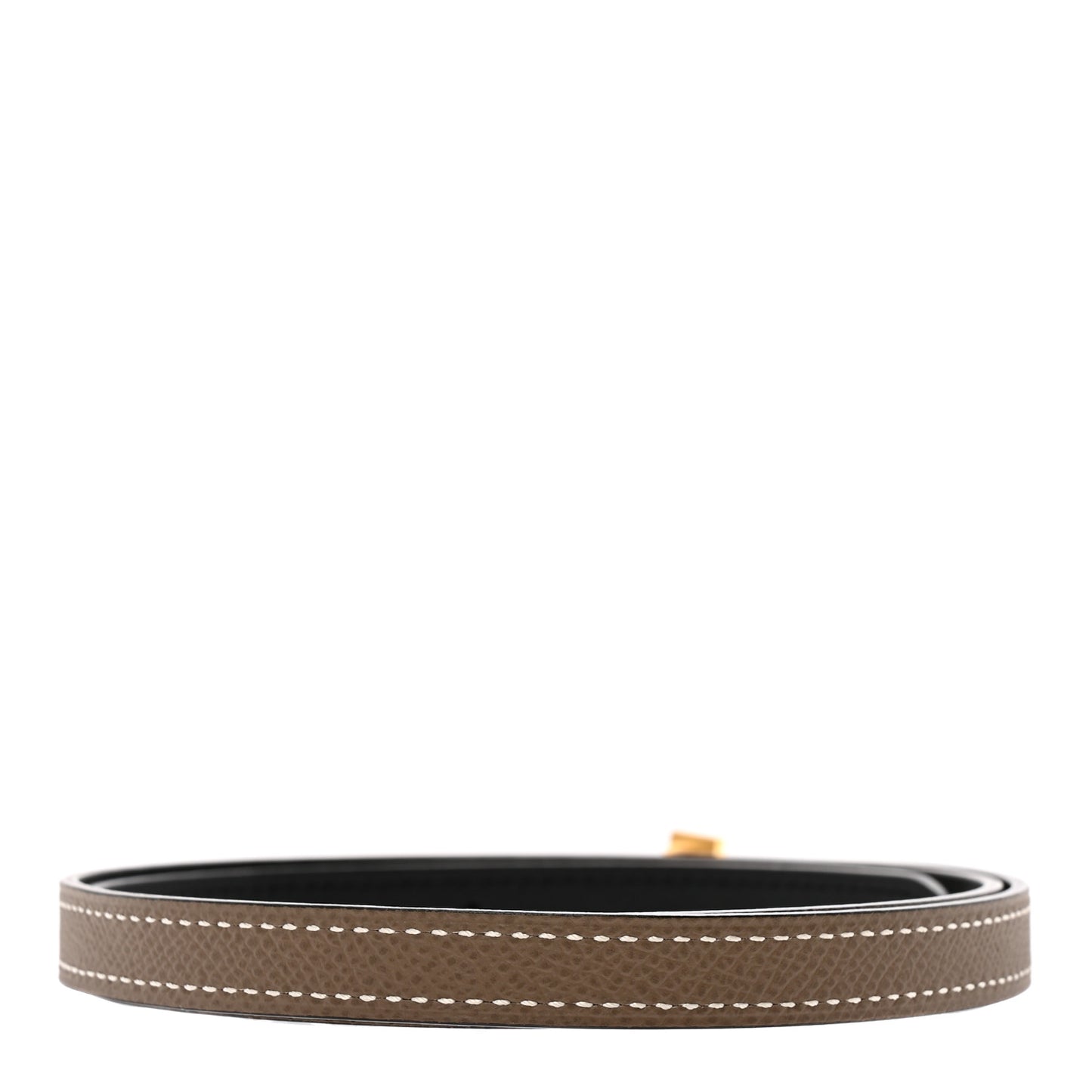 Swift Epsom Gourmette Equestre 13mm Belt 75 30 Black Etoupe