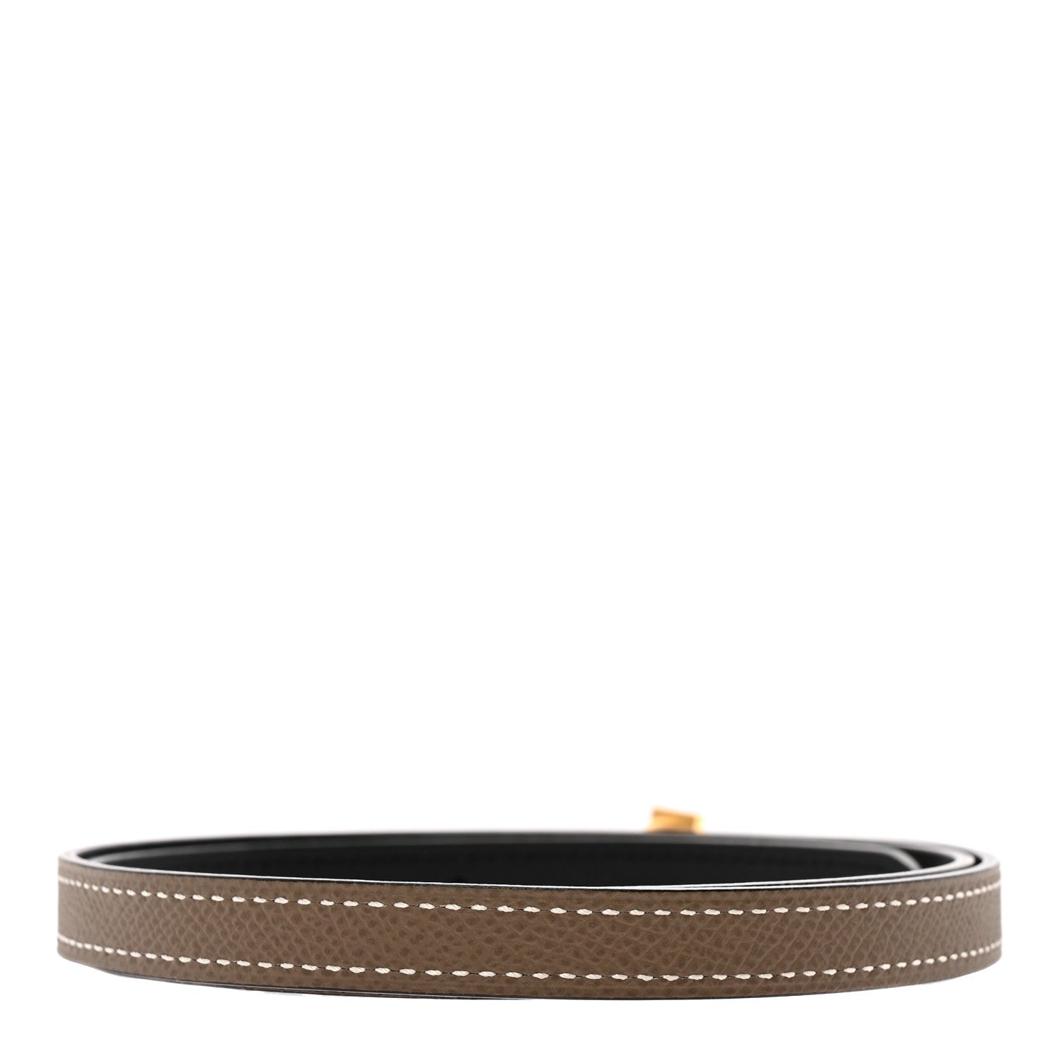 Hermes Swift Epsom Gourmette Equestre 13mm Belt 75 30 Black Etoupe 2 of 6