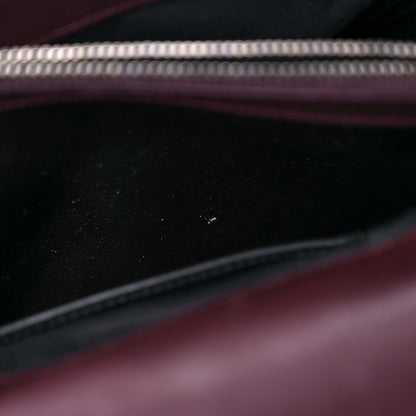 Saint Laurent Sheepskin Matelasse Chevron Large Monogram Satchel Amaranto 14 of 24