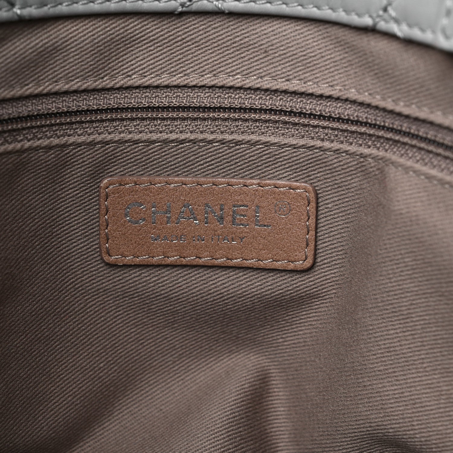 Chanel Grained Calfskin Small CC Pocket Tote Grey 6 of 18