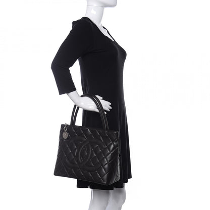 Chanel Caviar Quilted Medallion Tote Dark Brown 2 of 8