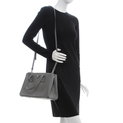 Prada Saffiano Small Galleria Double Zip Tote Marmo 2 of 6