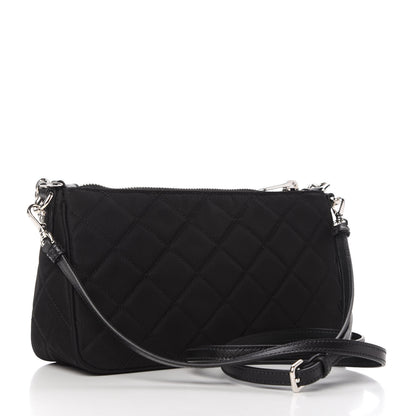Prada Nylon Tessuto Impuntu Quilted Crossbody Bag Black 4 of 11