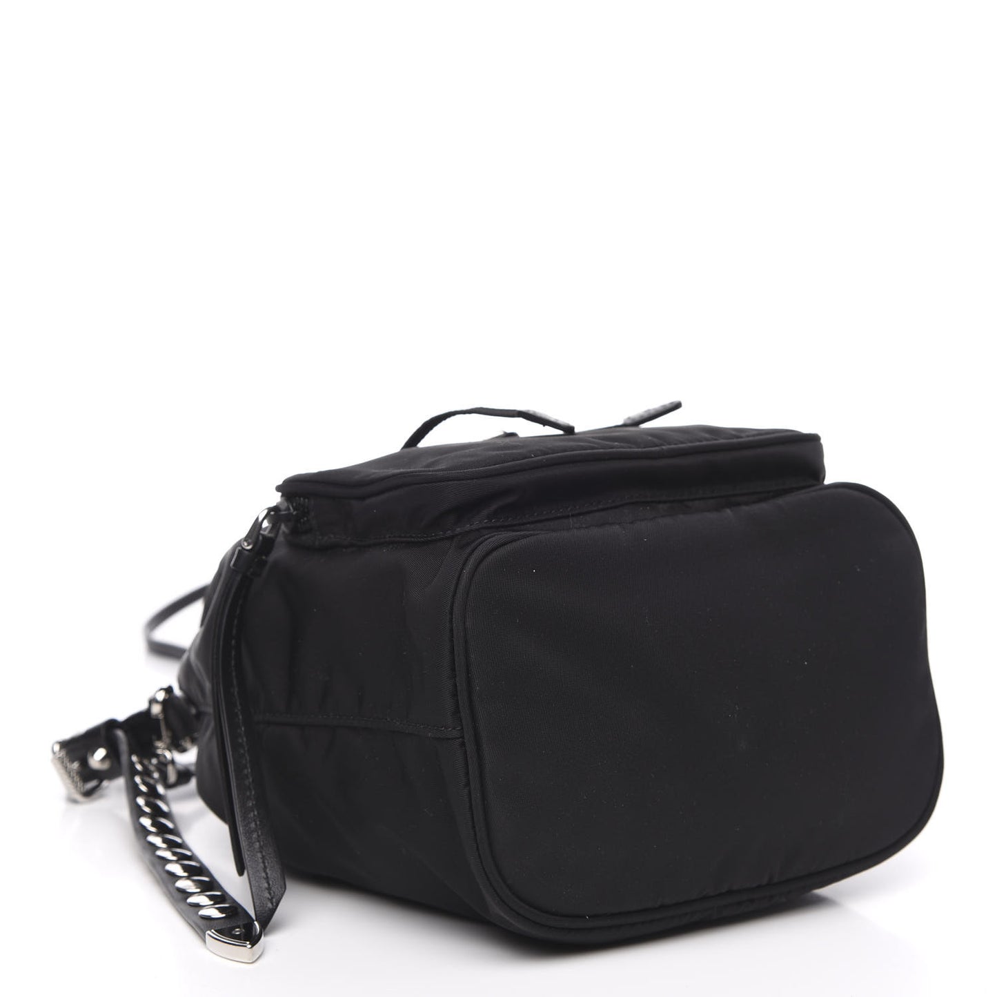 Tessuto Nylon Studded New Vela Mini Bucket Crossbody Bag Black