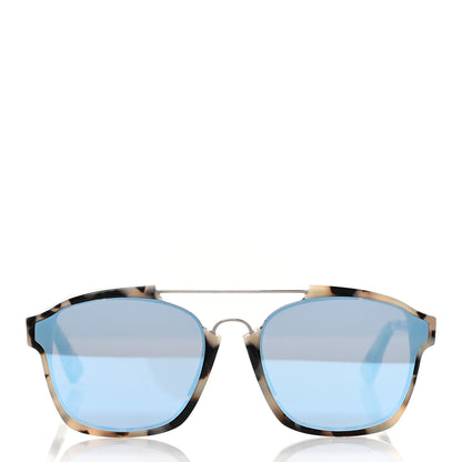 Christian Dior Abstract Square Mirrored Sunglasses Spotted Havana Blue 2 of 8