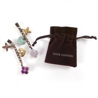 Louis Vuitton Antique Fleur Heart Charm Earrings 2 of 4