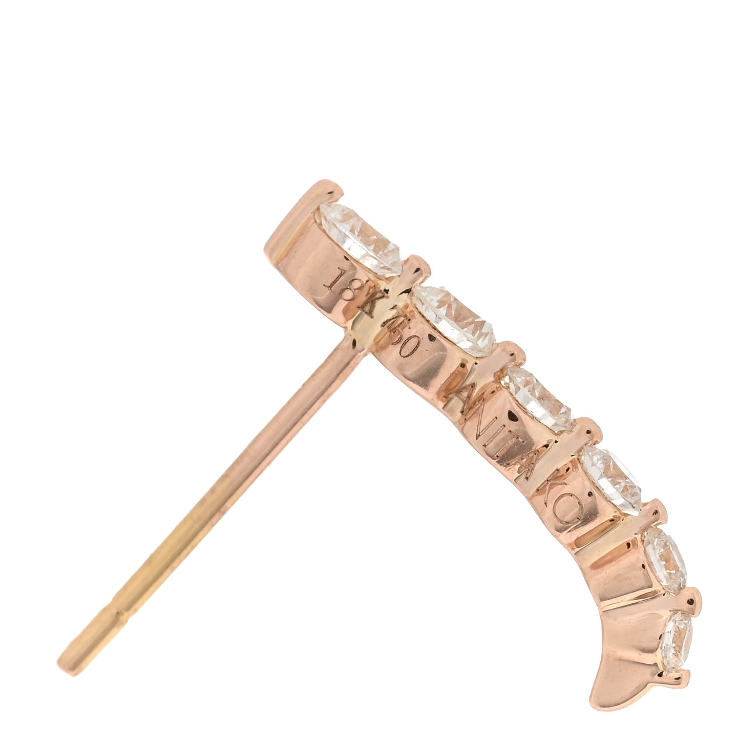 18K Rose Gold Diamond Short Cascade Earrings