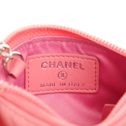 Chanel Lambskin Camellia Embossed Key Holder Case Pink 6 of 7