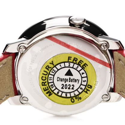 Fendi Stainless Steel Calfskin 28mm Run Away Quartz Watch Red 4 of 5