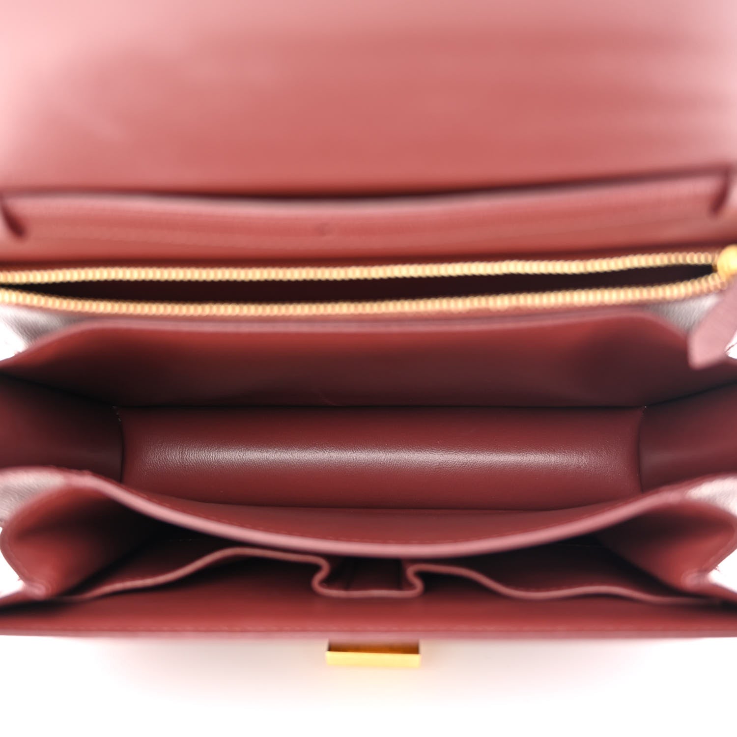 Celine Liege Calfskin Medium Classic Box Flap Bag Burgundy 5 of 14