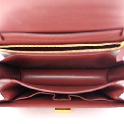 Celine Liege Calfskin Medium Classic Box Flap Bag Burgundy 5 of 14