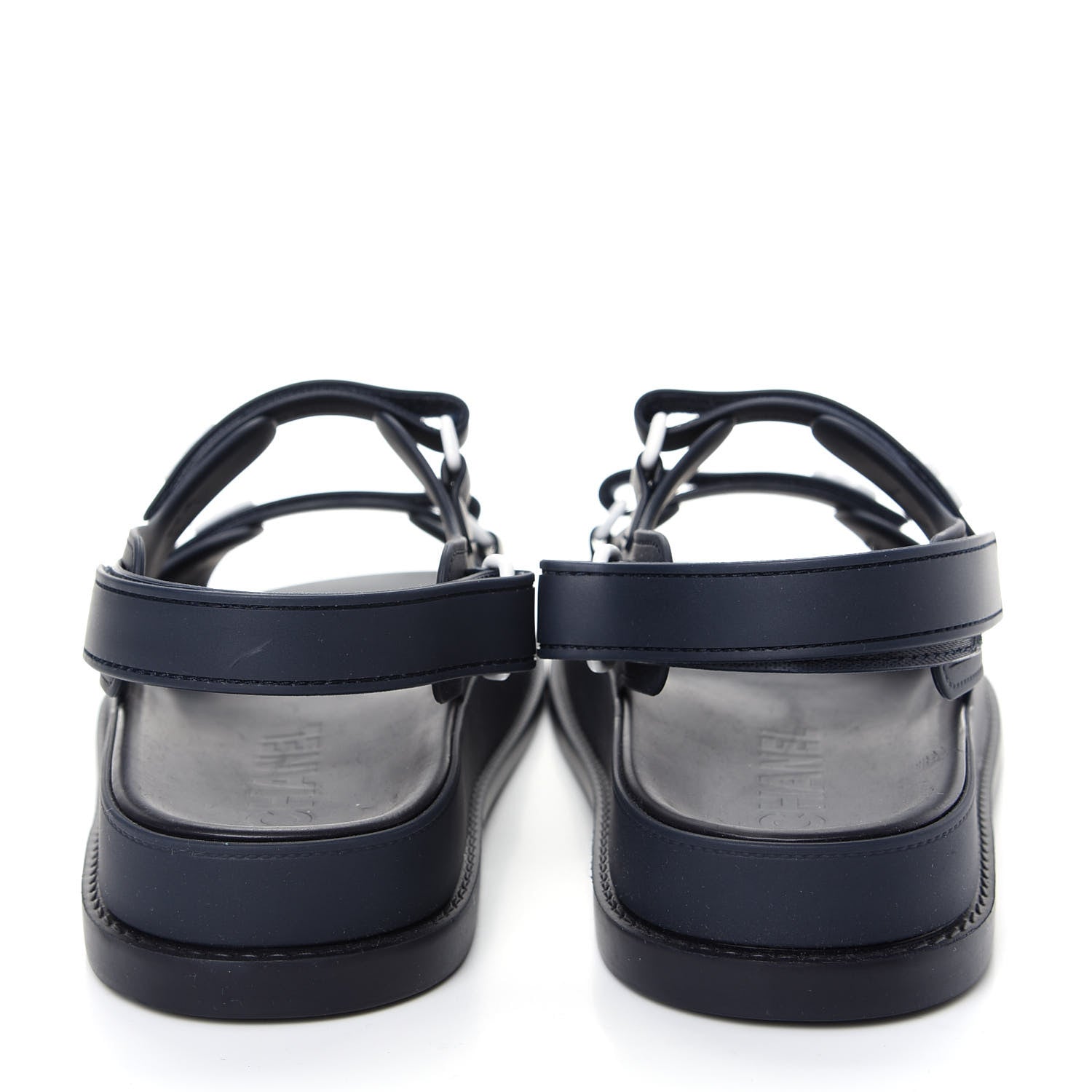 Chanel Rubber CC Dad Sandals 41 Navy 5 of 11