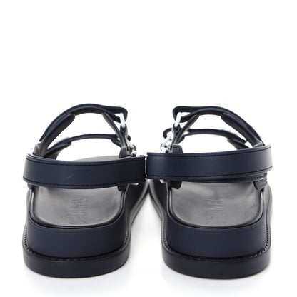 Chanel Rubber CC Dad Sandals 41 Navy 5 of 11