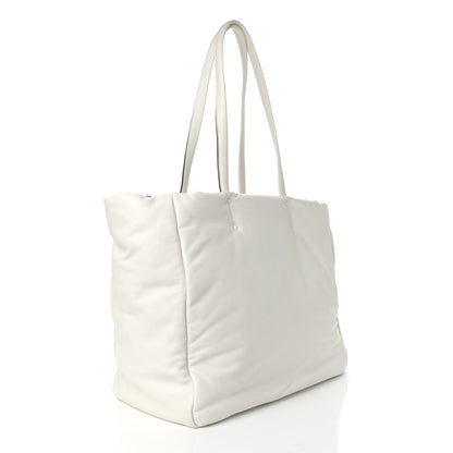 Prada Nappa Soft Large Shopper Tote Bianco Cobalto 3 of 10