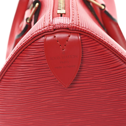 Louis Vuitton Epi Speedy 25 Castillan Red 6 of 10
