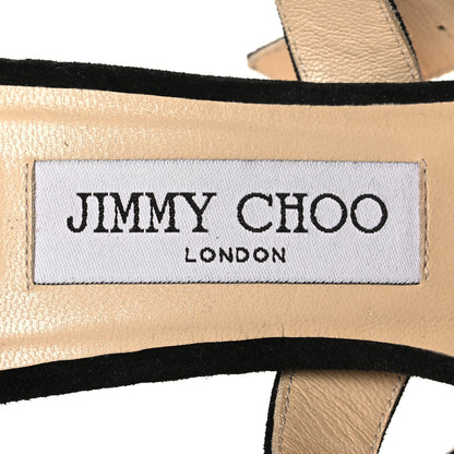 Jimmy Choo Suede Lottie Sandals 35.5 Black 8 of 8