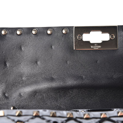 Valentino Garavani Patent Rockstud Spike Wallet on Chain Black 10 of 11