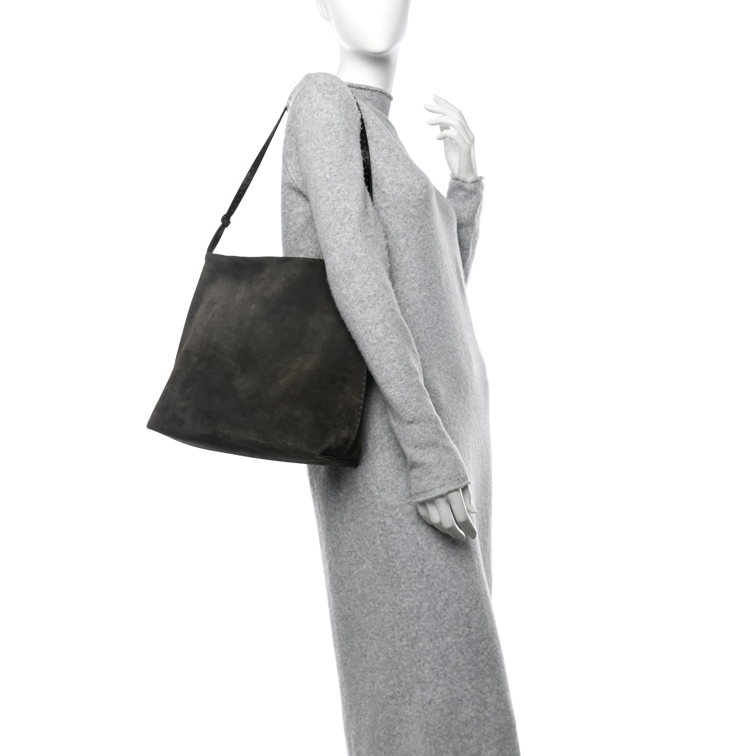 The Row Suede Wander Bag Brown 2 of 9