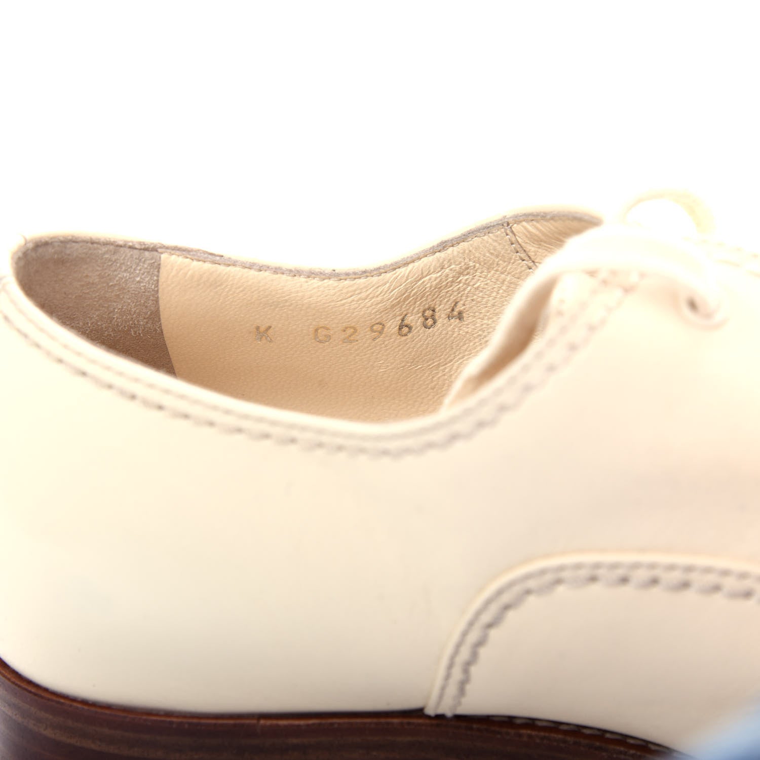 Chanel Calfskin Quilted CC Lace Up Oxfords 38 White 10 of 10