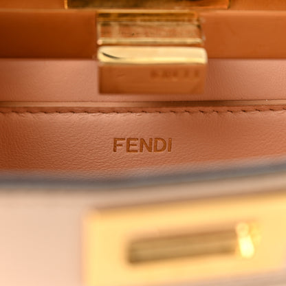 Fendi Vitello King Luxor Shiny Nappa Medium Peekaboo I SEE U East West Satchel Light Rose 7 of 10