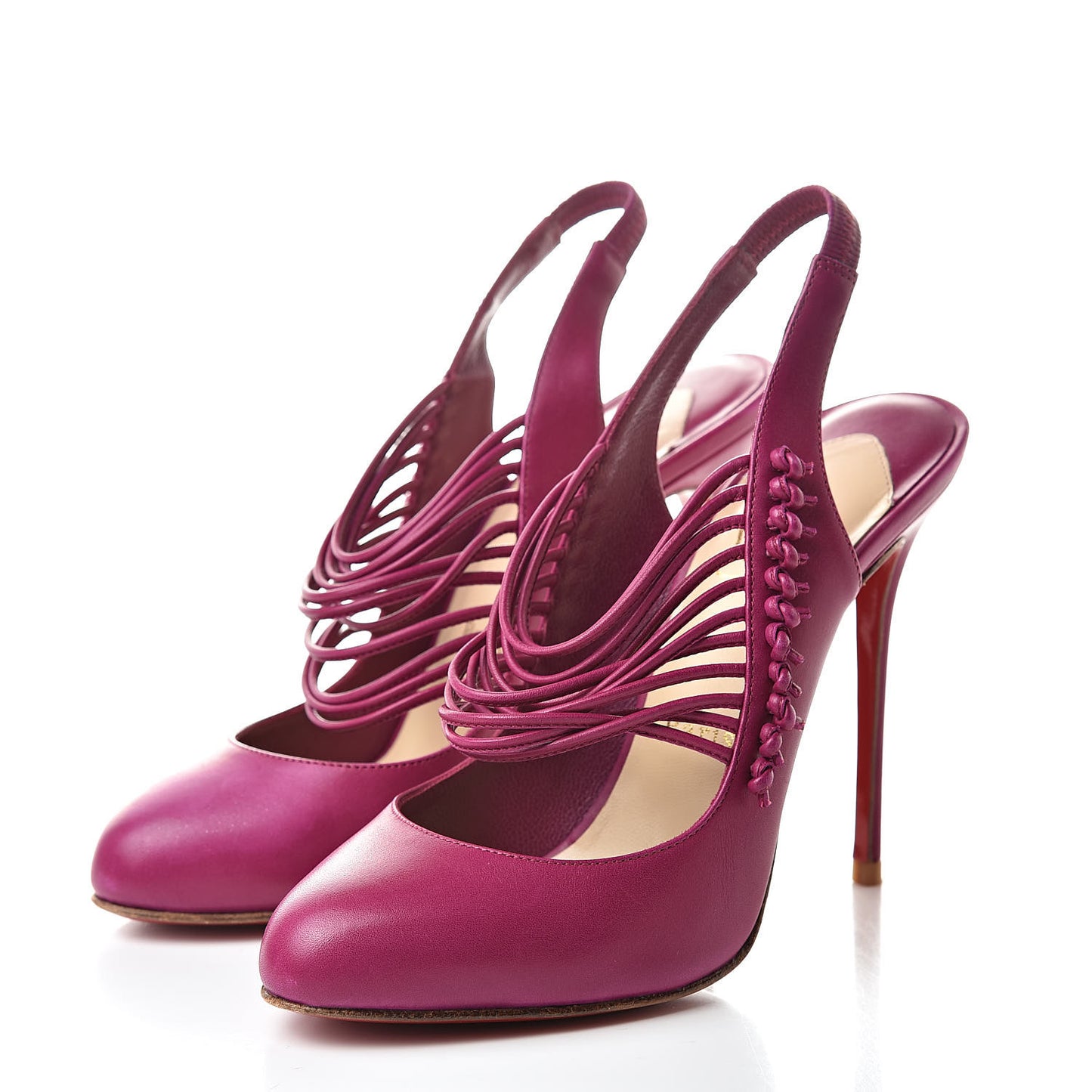 Calf VIP Mille Cordes 100 Pumps 37 Cranberry