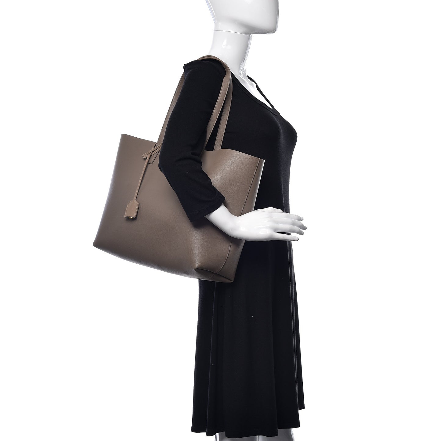 Calfskin Large Shopping Tote Taupe