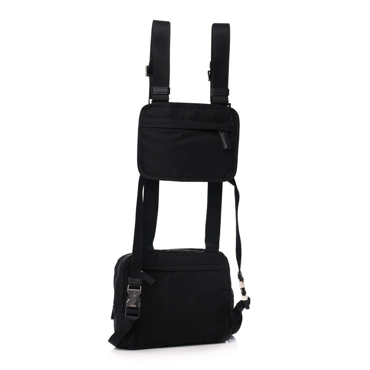 Prada Tessuto Nylon Montagna Harness Bag Black 2 of 8
