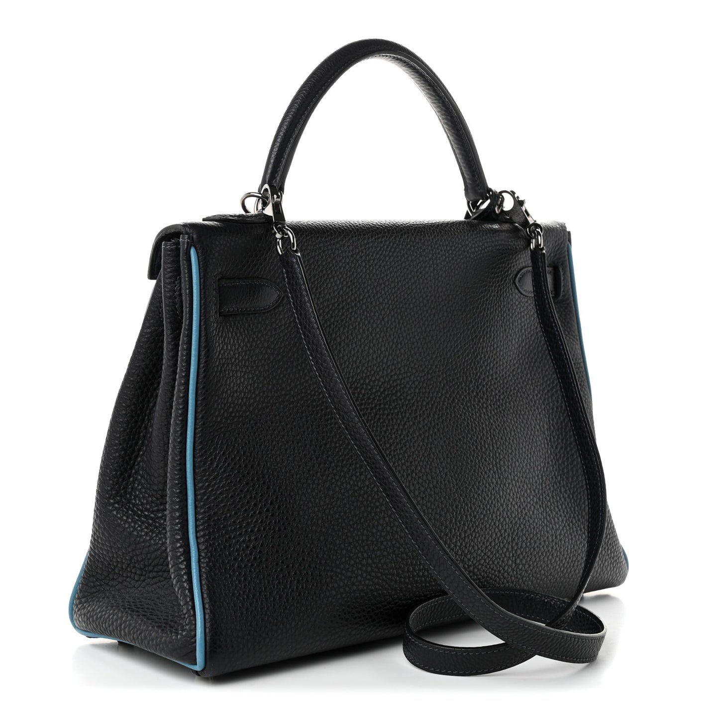 Togo Bi-Color Kelly Retourne 32 Indigo Blue Jean