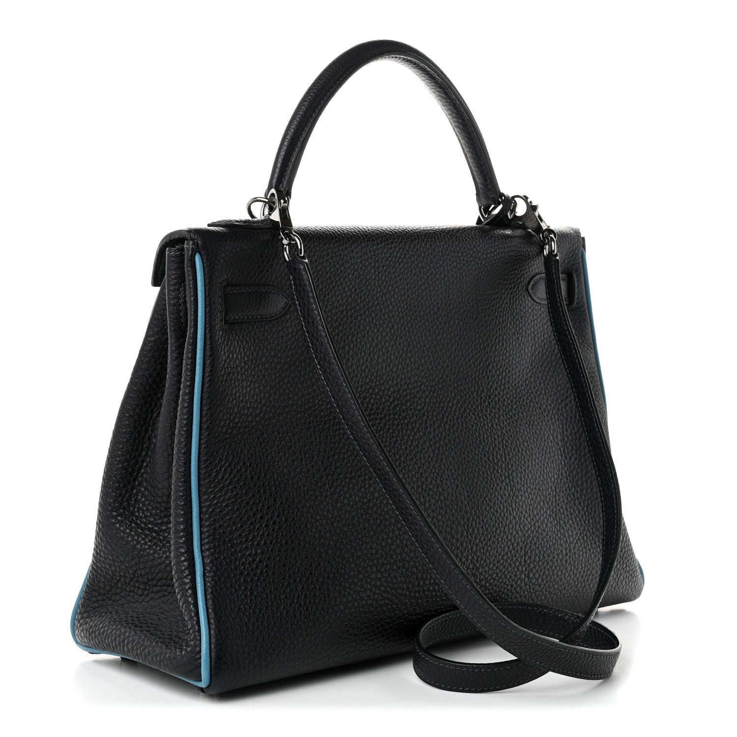 Hermes Togo Bi-Color Kelly Retourne 32 Indigo Blue Jean 3 of 10