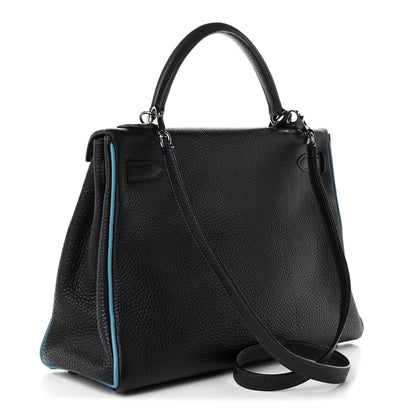 Hermes Togo Bi-Color Kelly Retourne 32 Indigo Blue Jean 3 of 10
