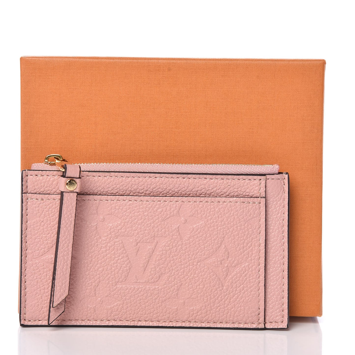 Empreinte Zipper Card Holder Rose Poudre