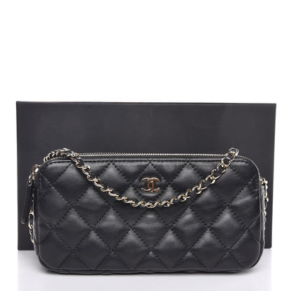 Chanel Lambskin Quilted Small Clutch With Chain Black 11 of 11