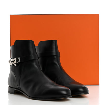 Hermes Calfskin Neo Low Boots 40 Black 9 of 9