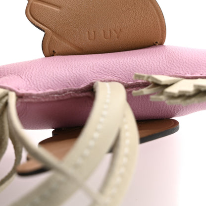 Hermes Milo Lambskin Grigri Rodeo Pegase Horse Bag Charm PM Mauve Sylvestre Craie Chai 4 of 4