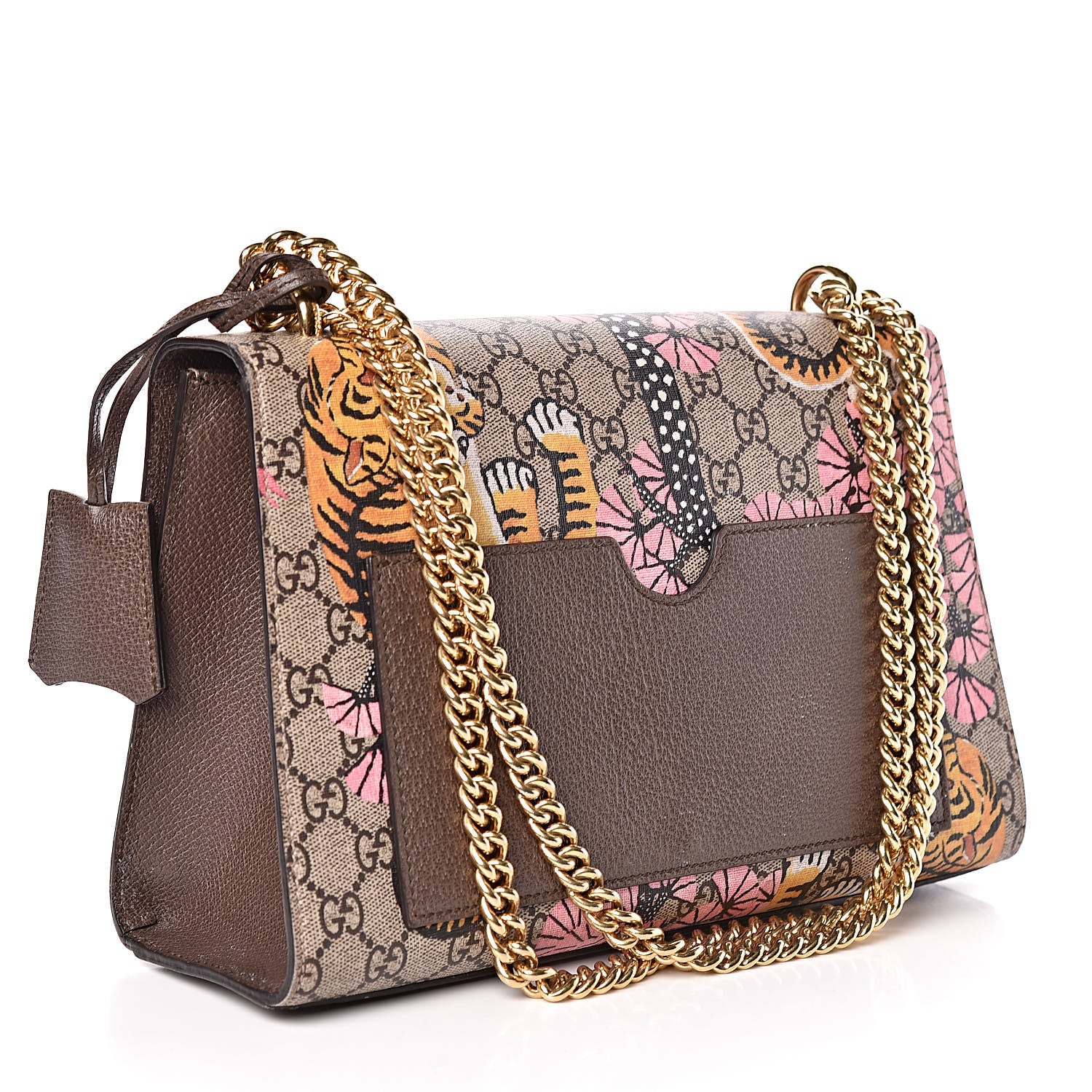 Gucci GG Supreme Monogram Bengal Medium Padlock Shoulder Bag Beige Pink 3 of 18