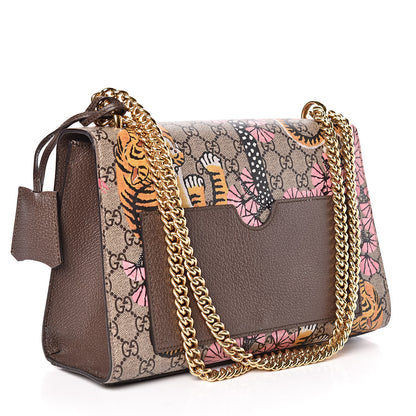 Gucci GG Supreme Monogram Bengal Medium Padlock Shoulder Bag Beige Pink 3 of 18