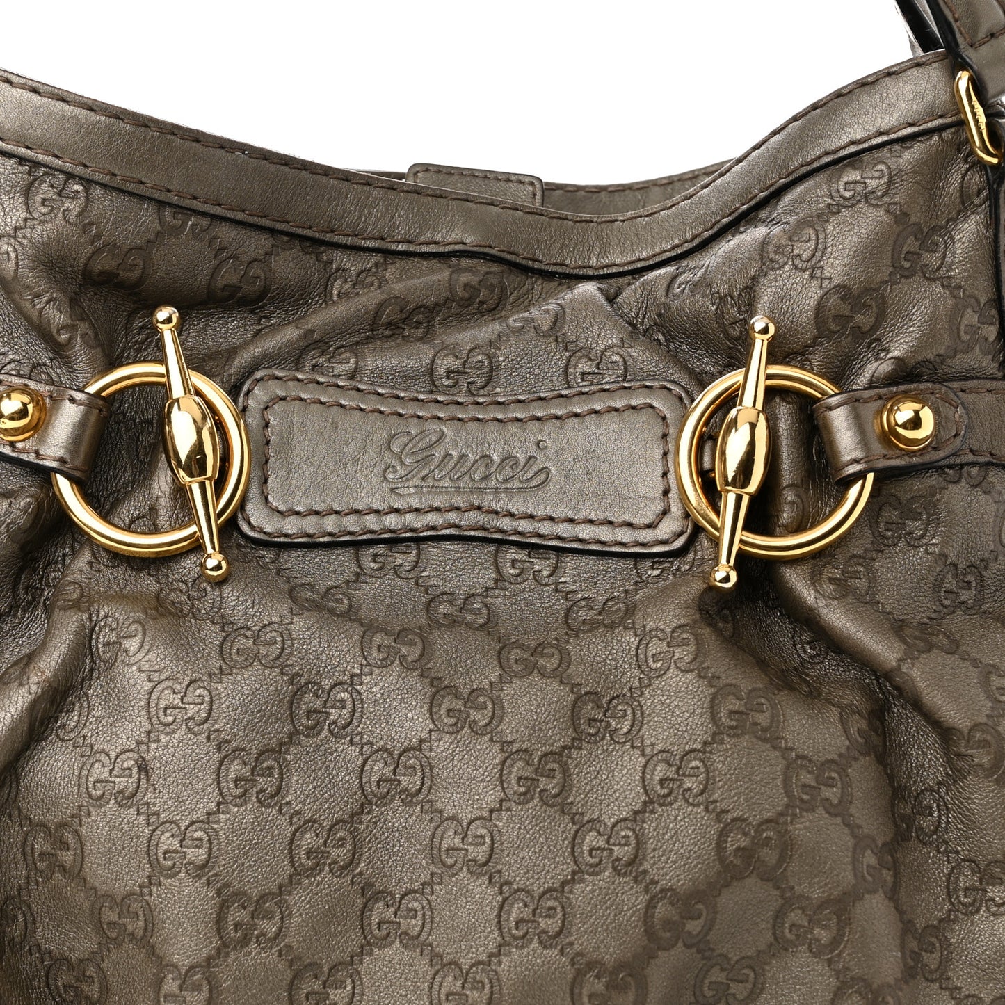 Guccissima Medium Jockey Tote Grey