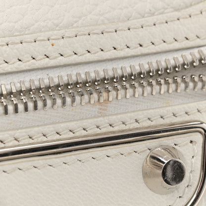 Balenciaga Chevre Silver Metallic Edge Hardware S City White 17 of 27