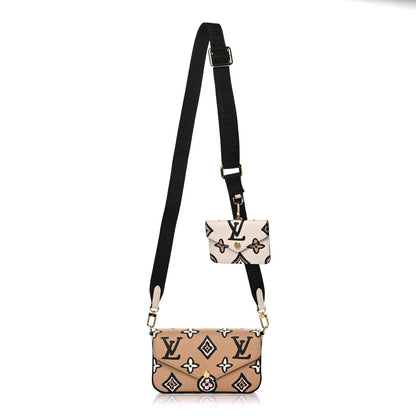Louis Vuitton Monogram Wild At Heart Felicie Strap & Go Arizona Creme 1 of 11