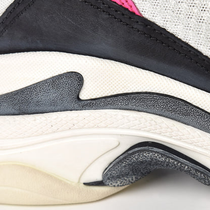 Balenciaga Fabric Mesh Womens Triple S Sneakers 41 Rose Fluo Black White 13 of 15