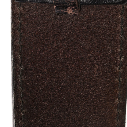 Gucci Calfskin Interlocking G Belt 85 34 Dark Brown 5 of 5