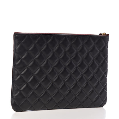 Chanel Lambskin Quilted Medium Cosmetic Case Black 3 of 12