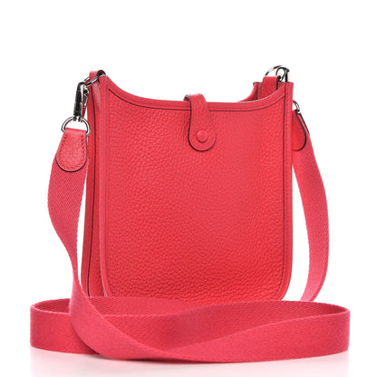 Hermes Taurillon Clemence Evelyne TPM Rose Extreme 3 of 9